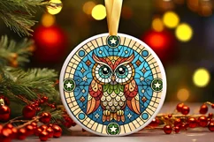Round Christmas Ornament Sublimation|Clipart Product Image 2
