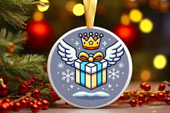 Round Christmas Ornament Sublimation|Clipart Product Image 2