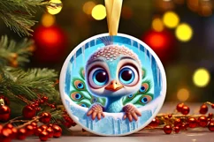 Round Christmas Ornament Sublimation|Clipart Product Image 2