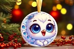 Round Christmas Ornament Sublimation|Clipart Product Image 2