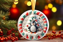 Round Christmas Ornament Sublimation|Clipart Product Image 1