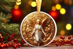 Round Christmas Ornament Sublimation|Clipart Product Image 1