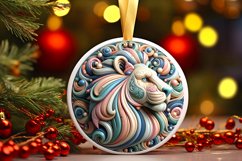 Round Christmas Ornament Sublimation|Clipart Product Image 1
