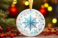 Round Christmas Ornament Sublimation|Clipart Product Image 3