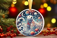 Round Christmas Ornament Sublimation|Clipart Product Image 2