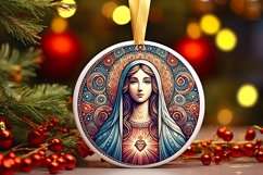 Round Christmas Ornament Sublimation|Clipart Product Image 1