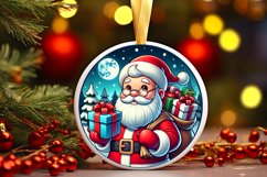 Round Christmas Ornament Sublimation|Clipart Product Image 1