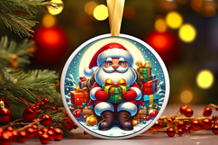 Round Christmass Ornament PNG Product Image 1