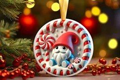 Round Christmas Ornament Sublimation|Clipart Product Image 2