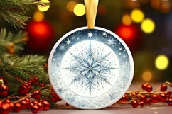 Round Christmas Ornament Sublimation|Clipart Product Image 1