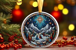 Round Christmas Ornament Sublimation|Clipart Product Image 1