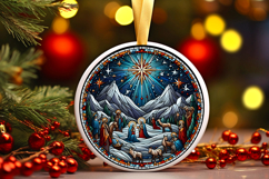 Round Christmass Ornament PNG Product Image 1