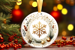 Round Christmass Ornament PNG Product Image 1