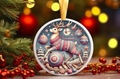 Round Christmas Ornament Sublimation|Clipart Product Image 1