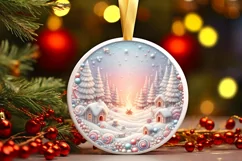 Pastel Christmas Scene Made of Molten Candy Product Image 3