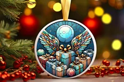 Round Christmas Ornament Sublimation|Clipart Product Image 1