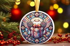 Round Christmas Ornament Sublimation|Clipart Product Image 1