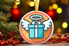 Round Christmas Ornament Sublimation|Clipart Product Image 2