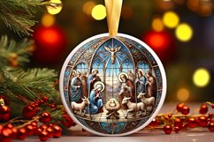 Round Christmas Ornament Sublimation|Clipart Product Image 1