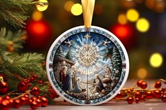 Round Christmas Ornament Sublimation|Clipart Product Image 1