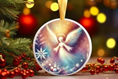 Round Christmas Ornament Sublimation|Clipart Product Image 2