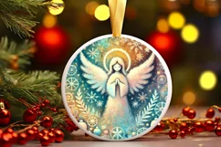 Round Christmas Ornament Sublimation|Clipart Product Image 2