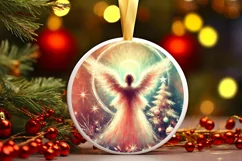 Round Christmas Ornament Sublimation|Clipart Product Image 2