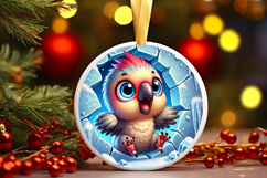 Round Christmass Ornament PNG Product Image 1