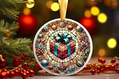 Round Christmas Ornament Sublimation|Clipart Product Image 1