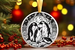Round Christmas Ornament Sublimation|Clipart Product Image 1