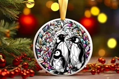 Round Christmas Ornament Sublimation|Clipart Product Image 1