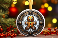Round Christmass Ornament PNG Product Image 1