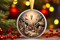 Round Christmas Ornament Sublimation|Clipart Product Image 1