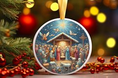 Round Christmas Ornament Sublimation|Clipart Product Image 1