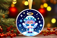 Round Christmass Ornament PNG Product Image 1