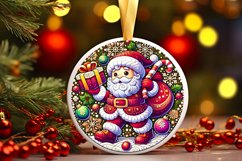 Round Christmas Ornament Sublimation|Clipart Product Image 1