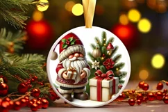 Round Christmas Ornament Sublimation|Clipart Product Image 2