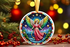 Round Christmas Ornament Sublimation|Clipart Product Image 2