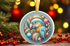 Round Christmas Ornament Sublimation|Clipart Product Image 2