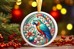 Round Christmas Ornament Sublimation|Clipart Product Image 2