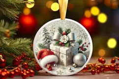 Round Christmas Ornament Sublimation|Clipart Product Image 2