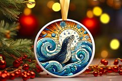 Round Christmas Ornament Sublimation|Clipart Product Image 1