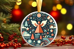 Round Christmas Ornament Sublimation|Clipart Product Image 2
