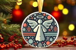 Round Christmas Ornament Sublimation|Clipart Product Image 2