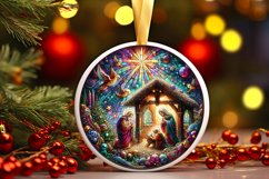 Round Christmas Ornament Sublimation|Clipart Product Image 2