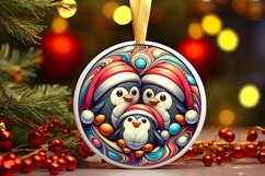 Round Christmas Ornament Sublimation|Clipart Product Image 1