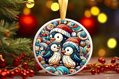 Round Christmas Ornament Sublimation|Clipart Product Image 1