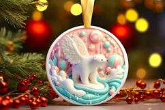 Round Christmas Ornament Sublimation|Clipart Product Image 2