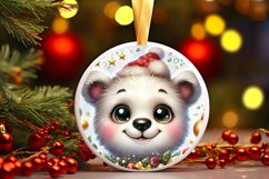 Shiny Christmas Face Round Bear Product Image 3