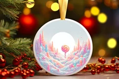 Pastel Molten Candy Winter Scene PNG Product Image 3